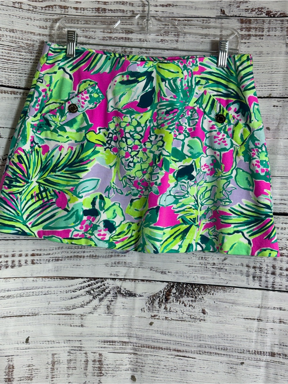 lilly pulitzer skorts Womens size Medium Madison Floral Print pull on Shorts - Picture 5 of 13
